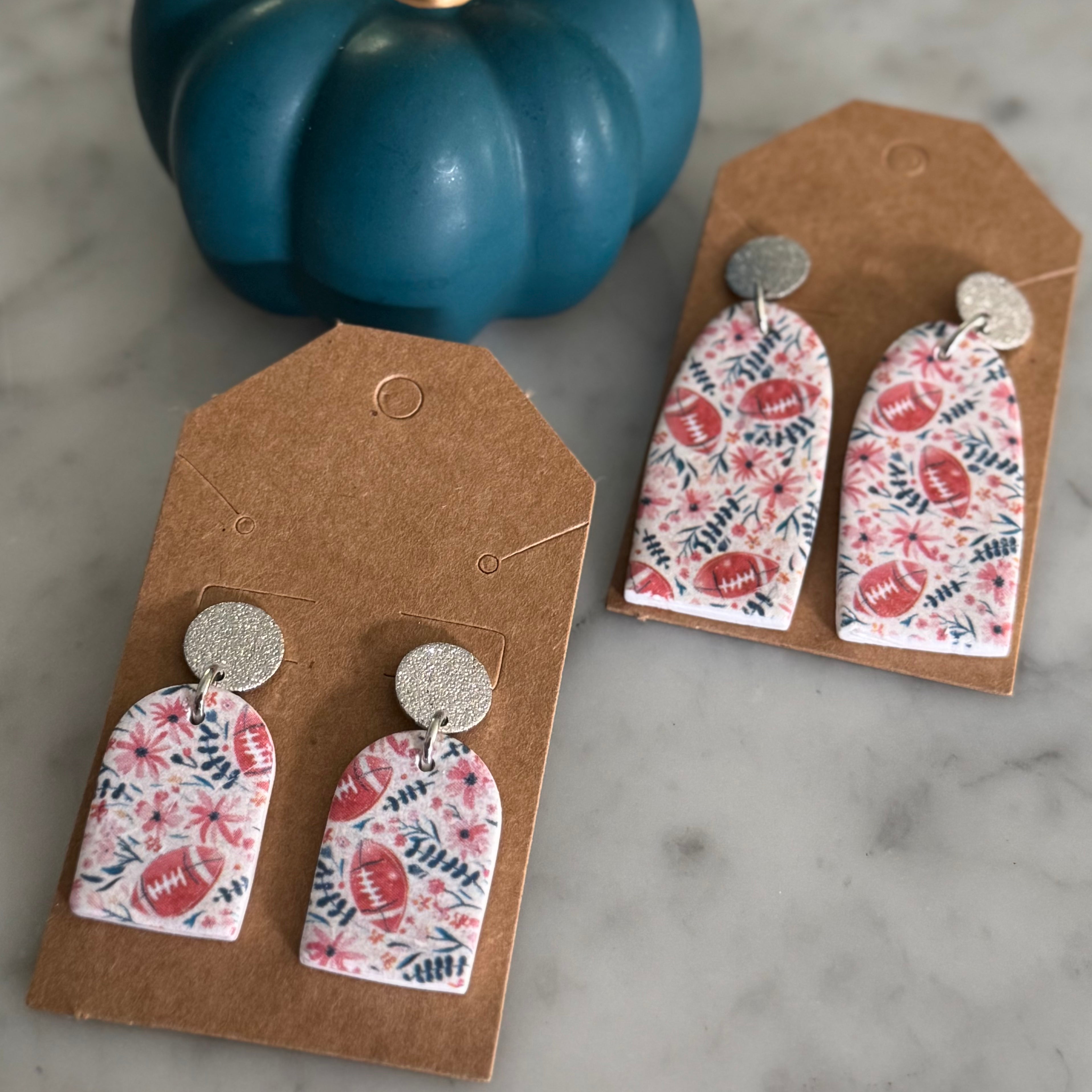 Football Dangles - red + blue