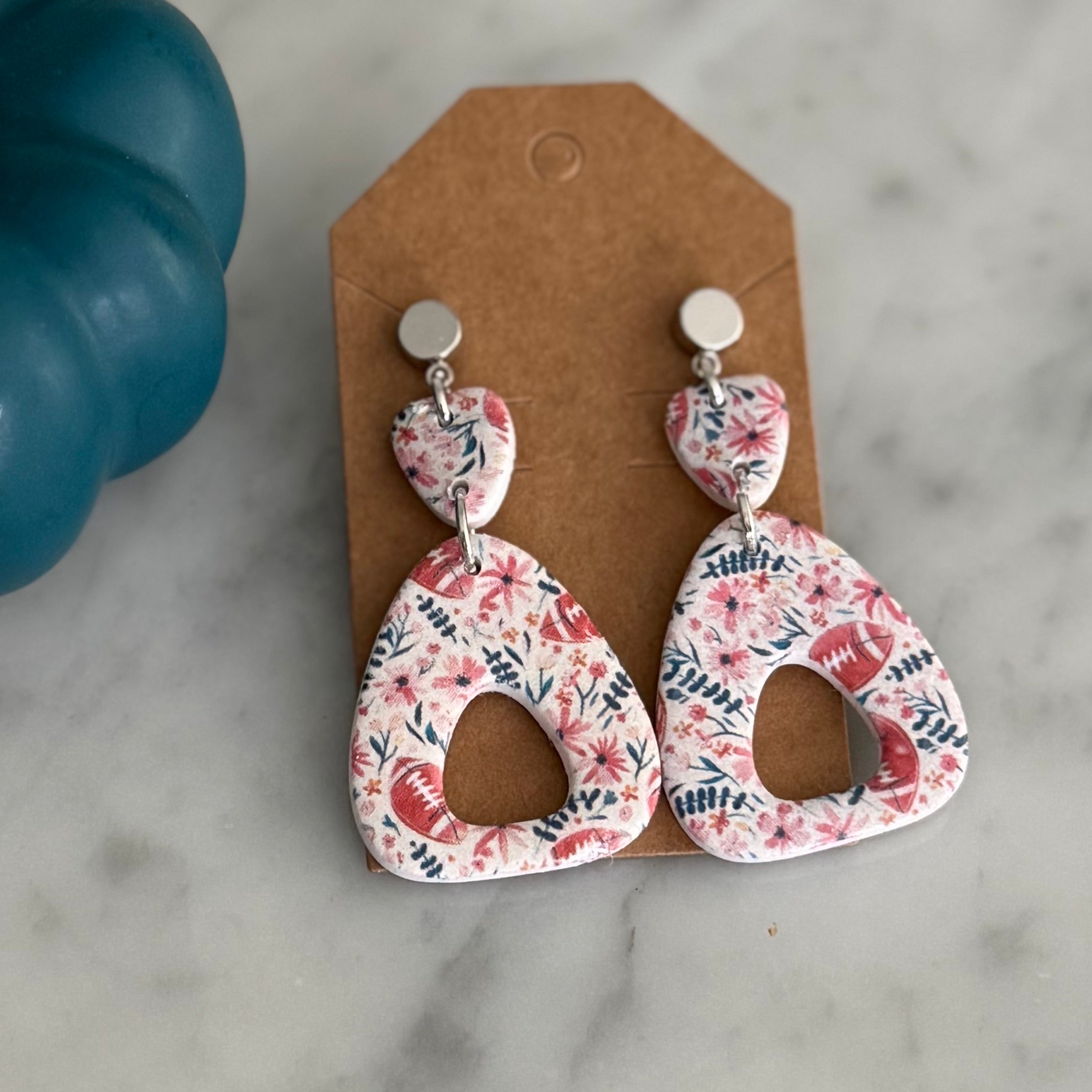 Football Dangles - red + blue