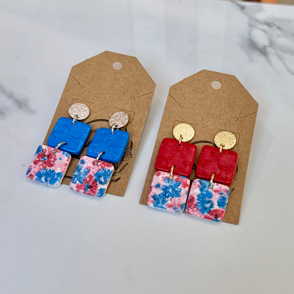Red, White, & Blue Amelie Dangle