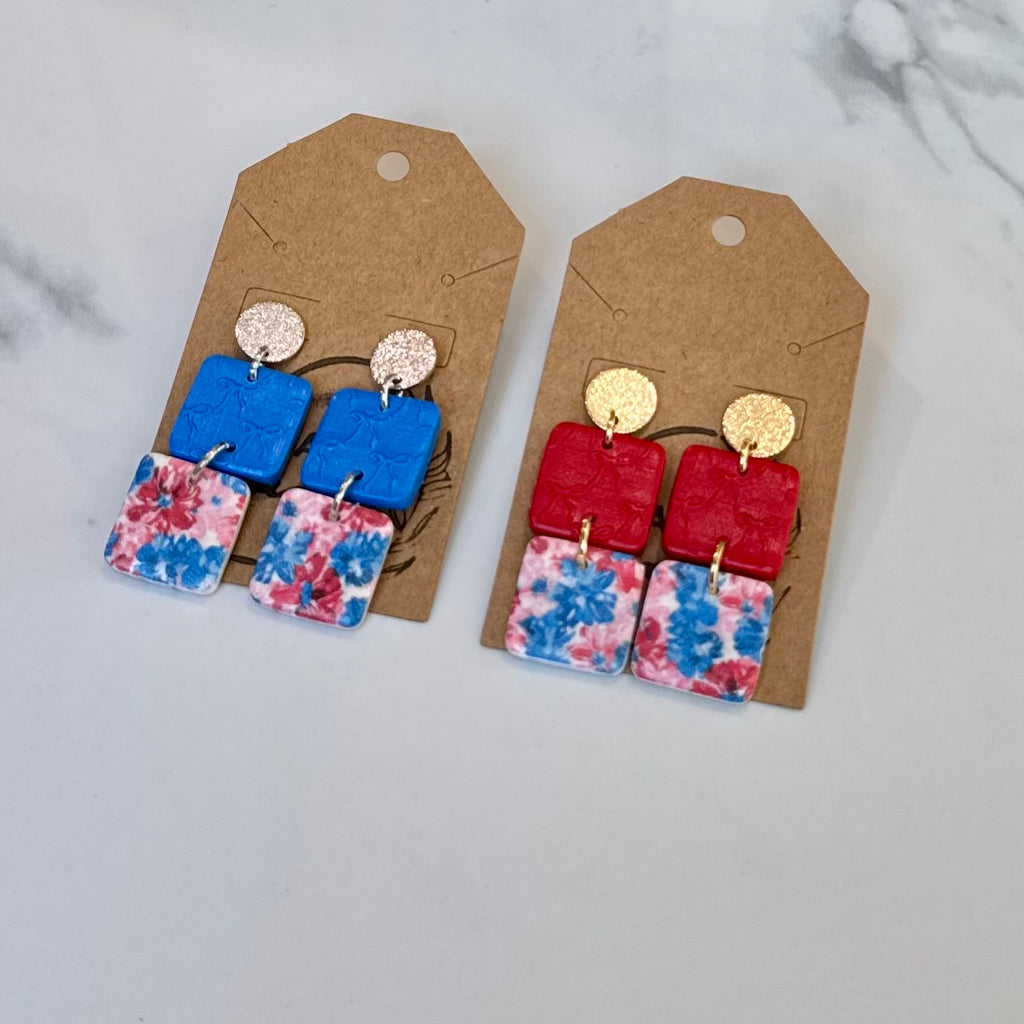 Red, White, & Blue Amelie Dangle